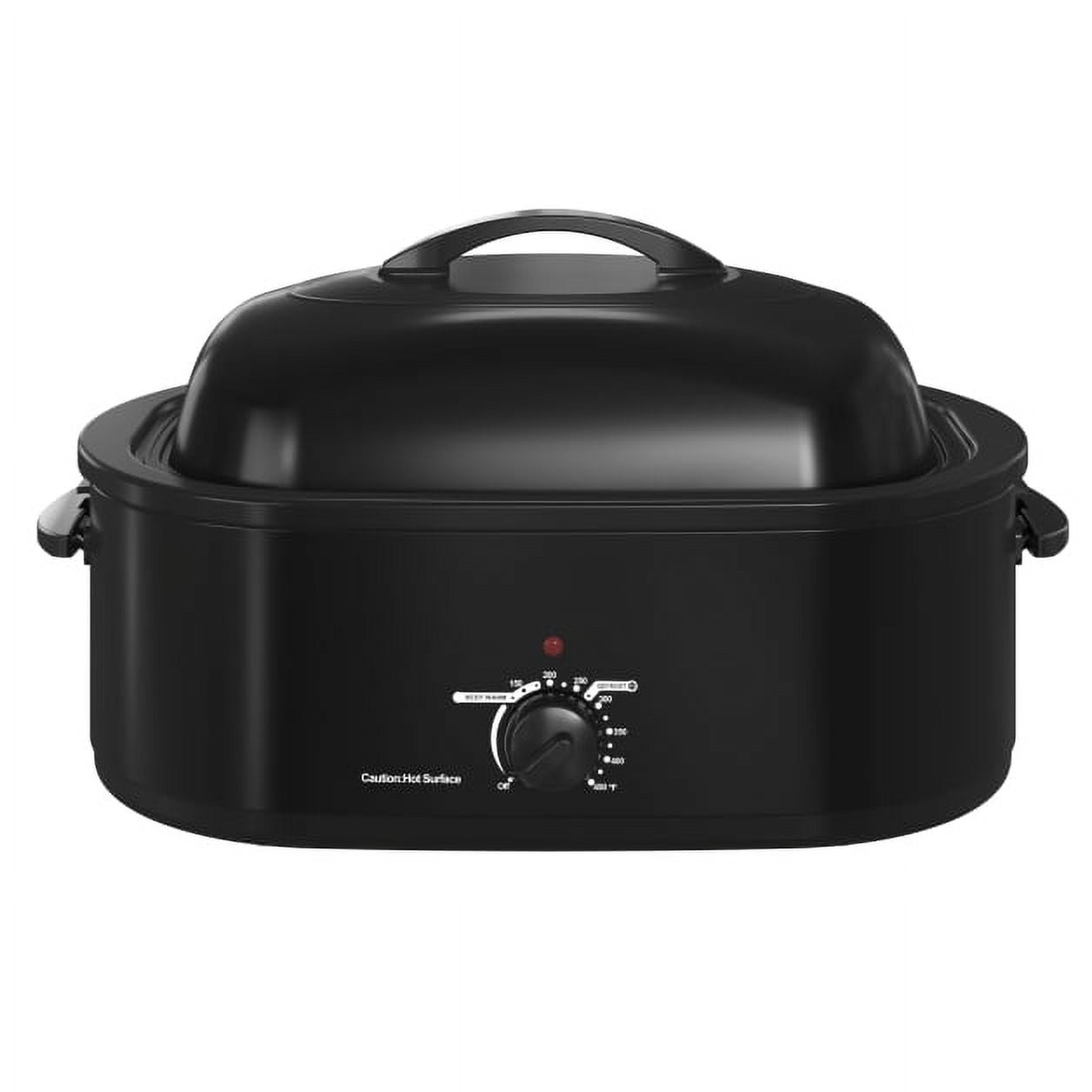 CozyHome 20 QT Electric Roaster Oven, Stainless Steel Roaster Pan for Turkey, Black