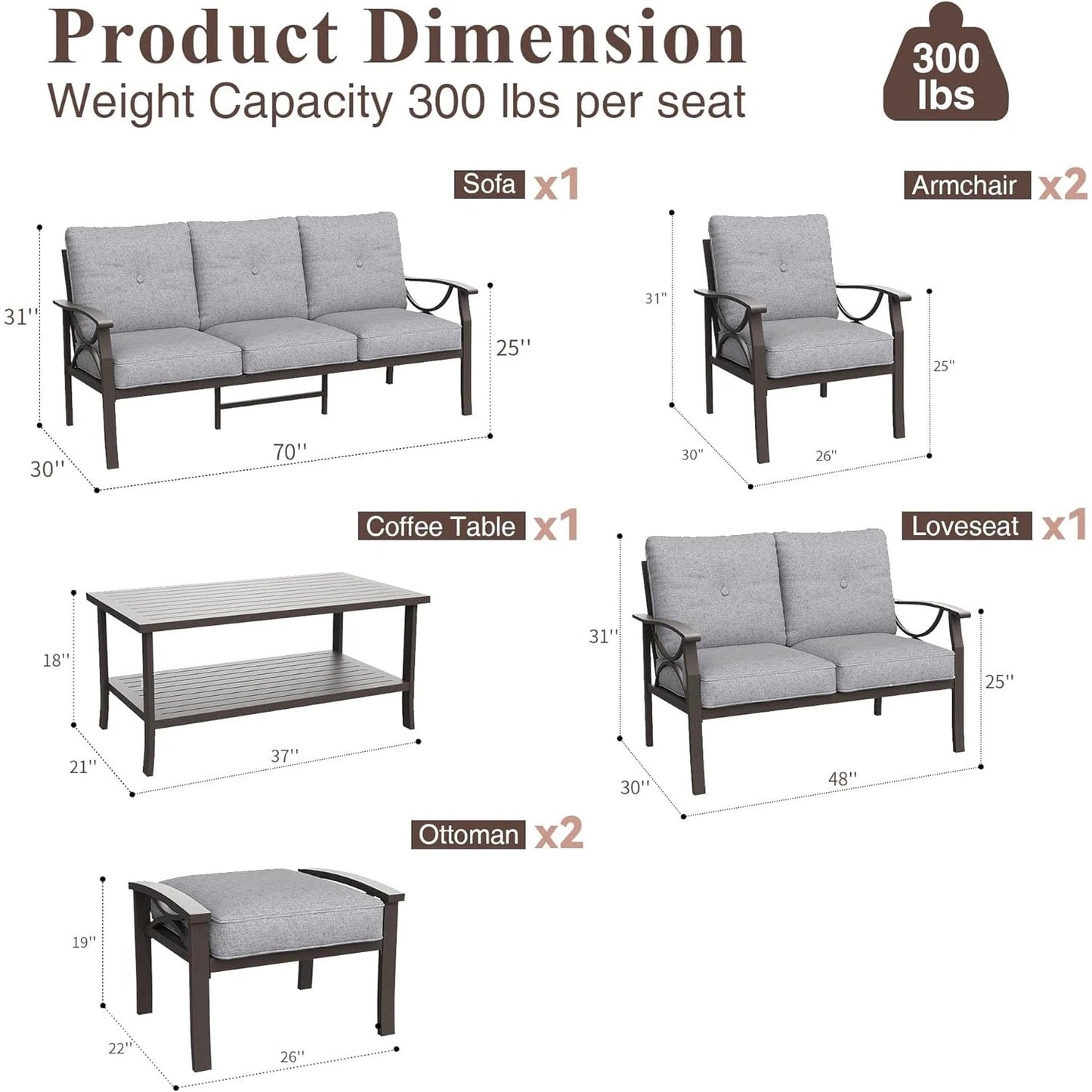 sunvivicollection Outdoor Side Table, All-Weather Wood Rectangular Patio Side Table Patio Tables for Porch Backyard Garden, Coffee