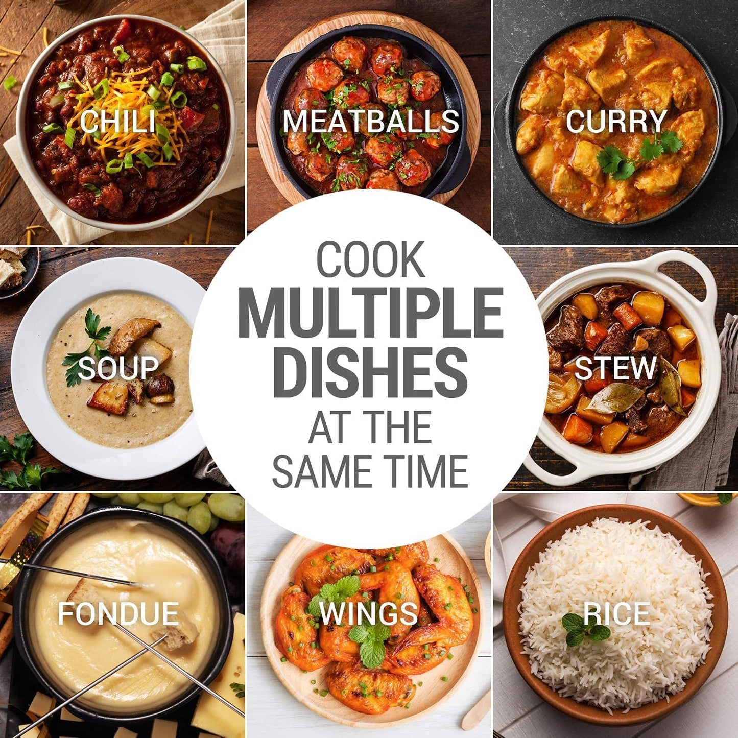 SUNVIVI Dual Pot Slow Cooker, 2 Pot Small Mini Crock Buffet Server and Warmer with Ceramic Pot, Adjustable Temp