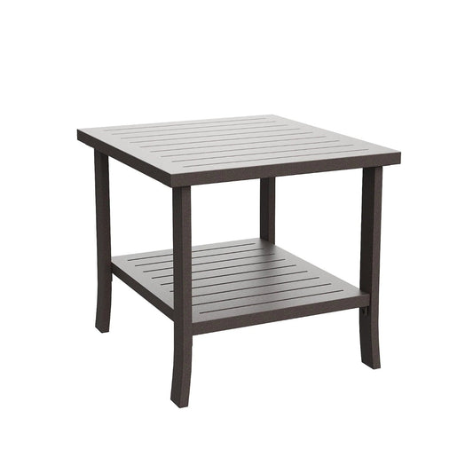sunvivicollection Outdoor Side Table, All-Weather Wood Rectangular Patio Side Table Patio Tables for Porch Backyard Garden, Coffee
