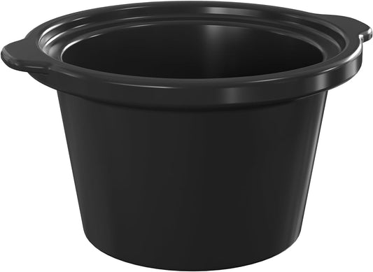 Dual Slow Cooker Ceramic Replacement Insert for Sunvivi,1.25-Quart Black, Dishwasher Safe