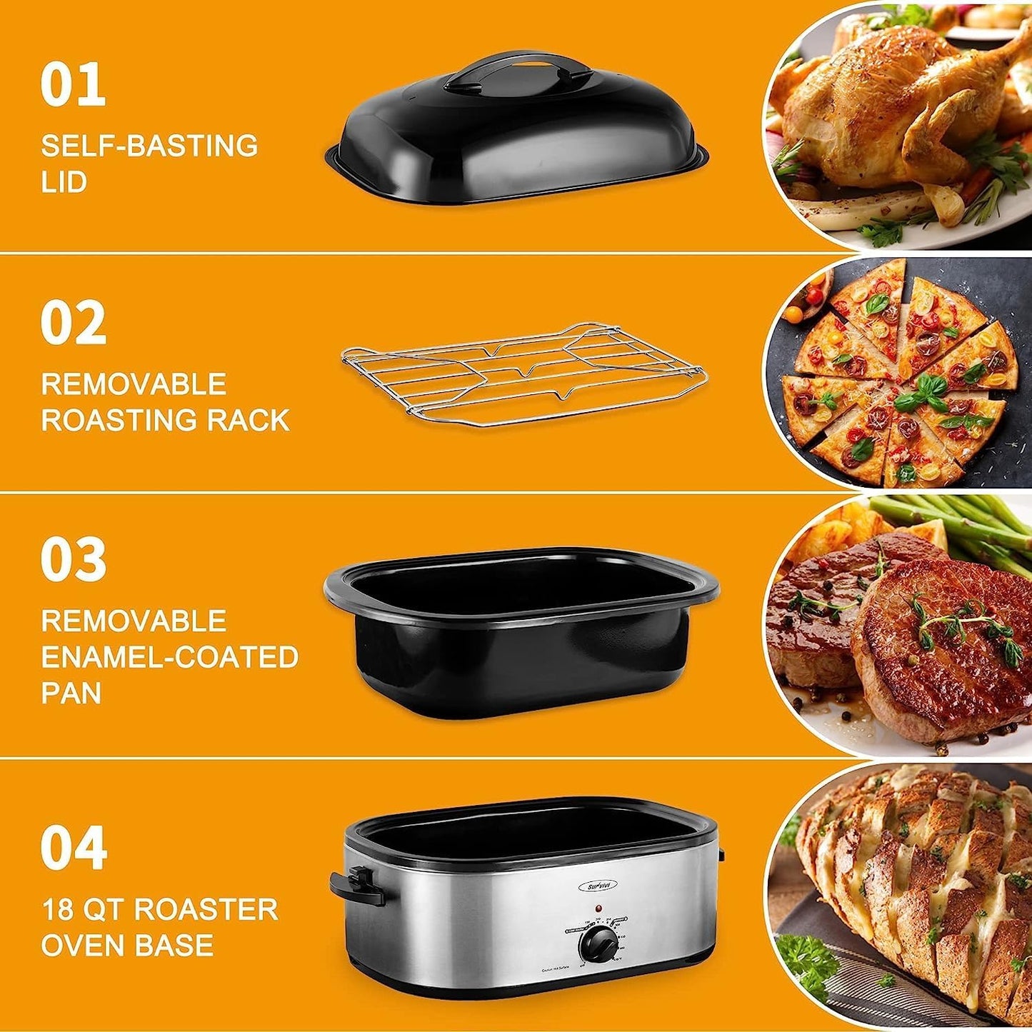 Roaster Rack with Integrated Feet, Cooling Drying Rack Kitchen Rack