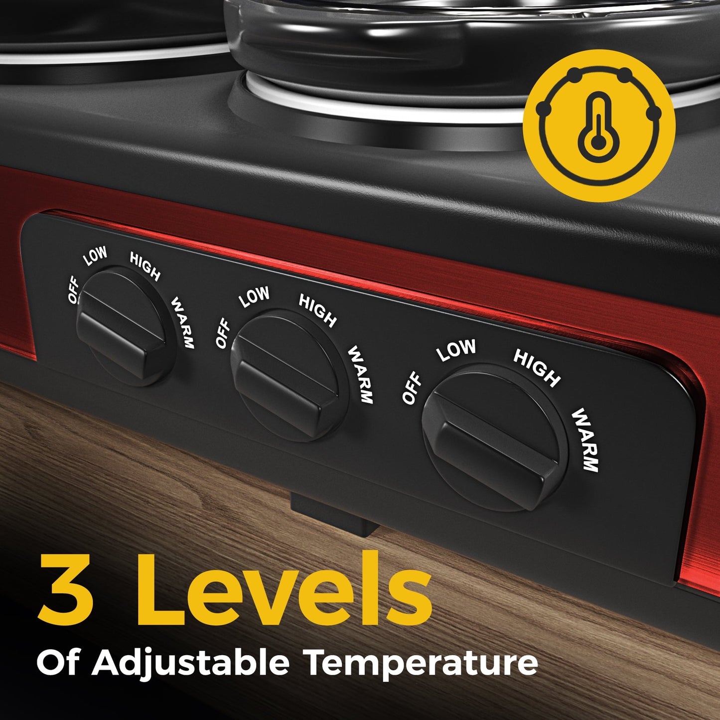 SUNVIVI Dual Pot Slow Cooker, 2 Pot Small Mini Crock Buffet Server and Warmer with Ceramic Pot, Adjustable Temp