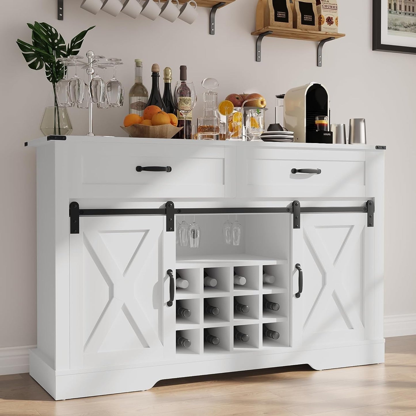Royalcraft Farmhouse Coffee Bar Cabinet