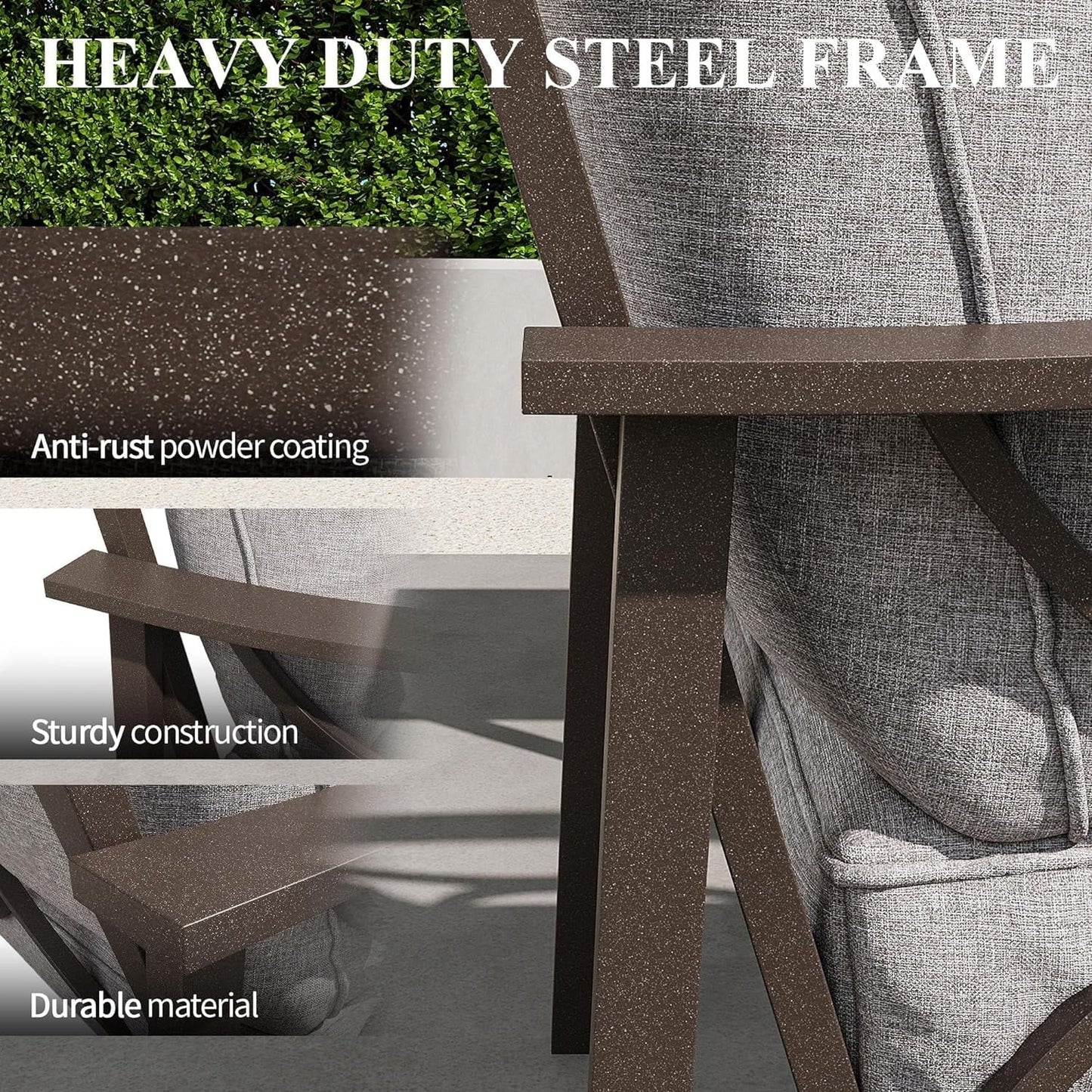 sunvivicollection Outdoor Side Table, All-Weather Wood Rectangular Patio Side Table Patio Tables for Porch Backyard Garden, Coffee