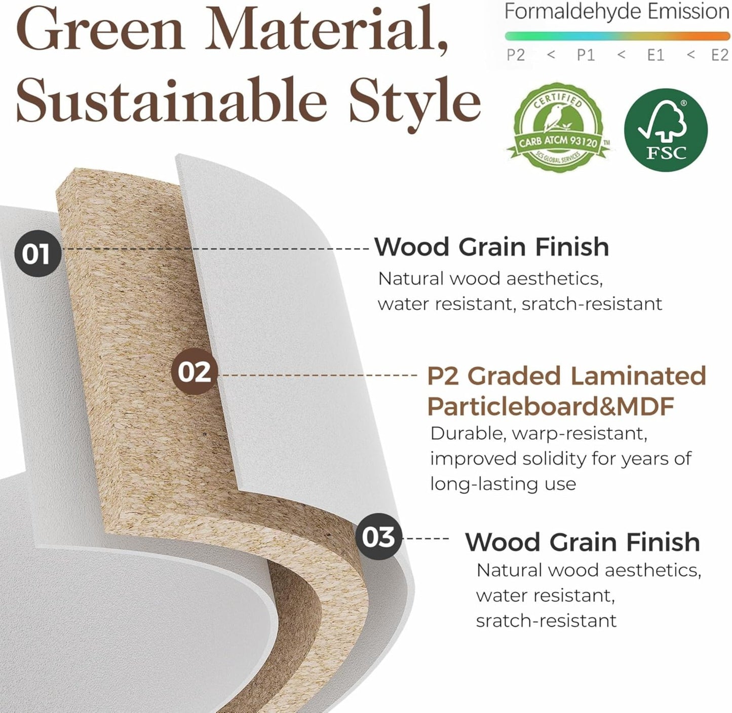 Superjoe LED Nightstand Set of 1 with Charging Station, Bedside Table with Storage Cabinet and Shelf, Rustic End Table, Farmhouse Wooden Side Table, for Bedroom, Living Room, White