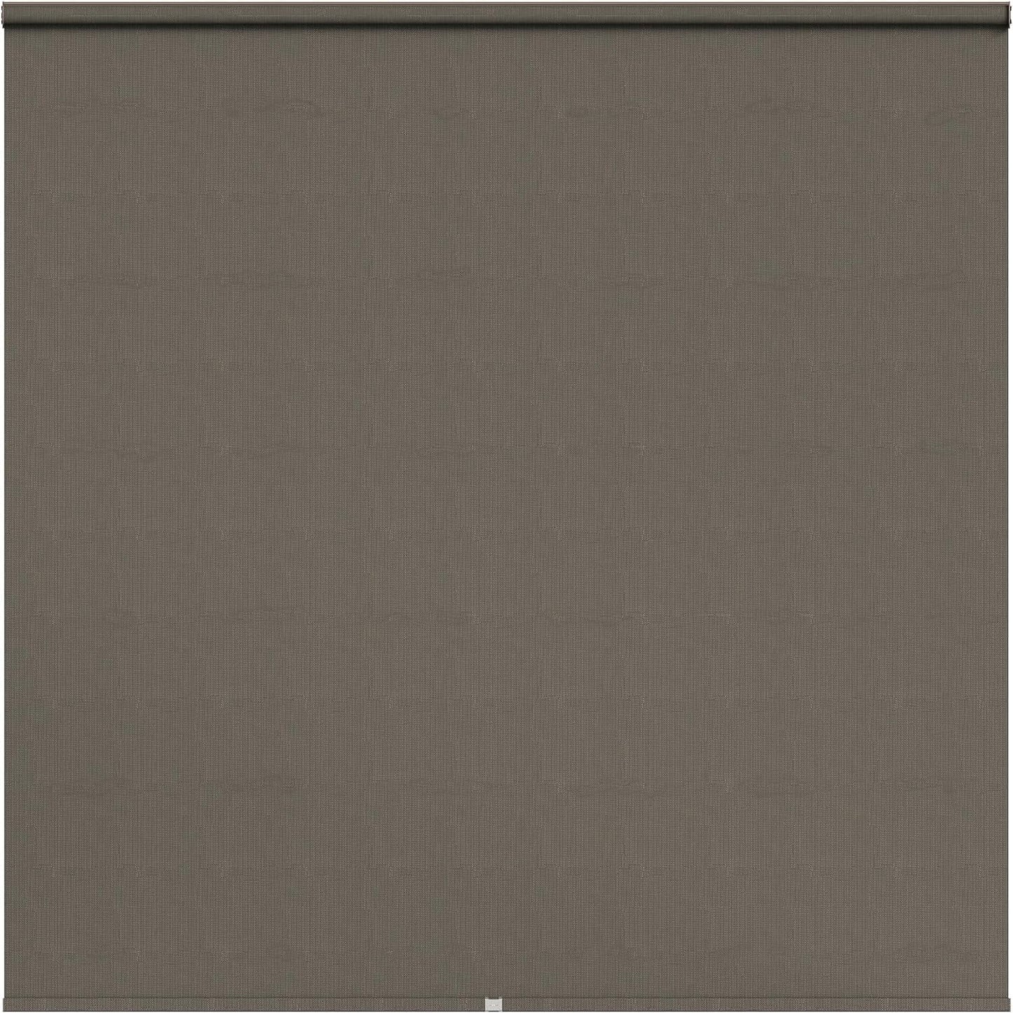 sunvivicollection Cordless Outdoor Roller Sun Shade with Pole£¬6'Wx6'H 420GSM 95% Blockout Waterproof Outdoor Blinds Roll Up for Gazebo Porch, Deck, Pergola,Brown