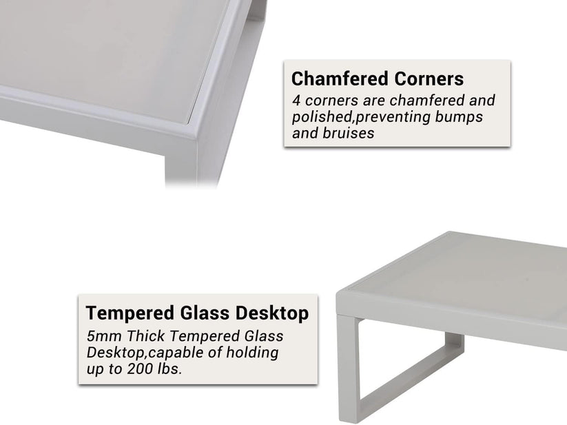 Royalcraft Aluminum Patio Furniture, Outdoor Metal Patio Furniture Conversation Set with Coffee Table, Outside Patio Sofa Sets with Cushion for Balcony Backyard Garden, Beige